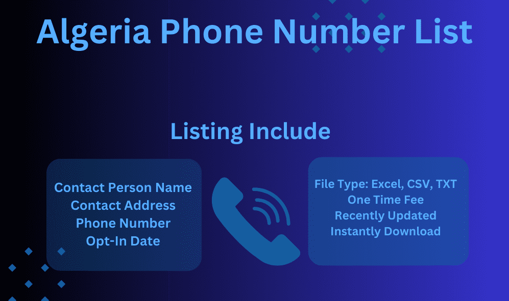 Algeria phone number list