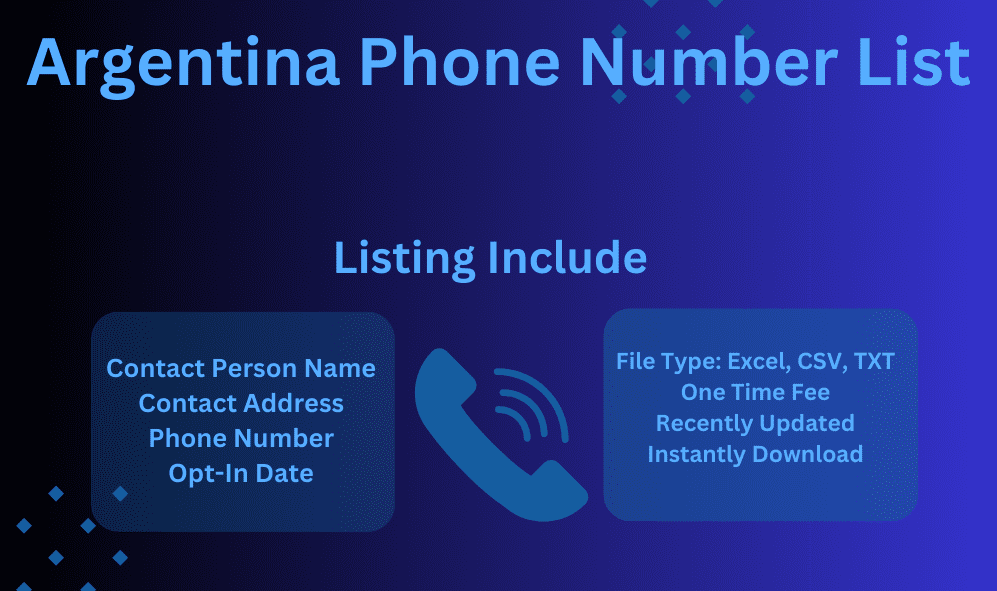 Argentina phone number list