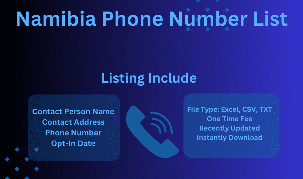 Namibia phone number list