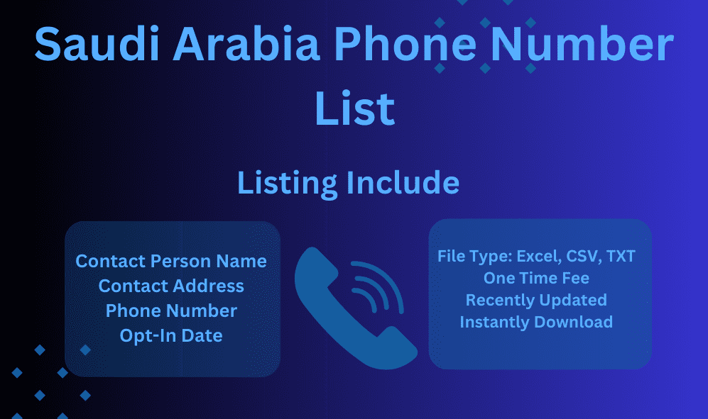 Saudi Arabia phone number list