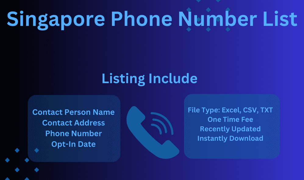 Singapore phone number list