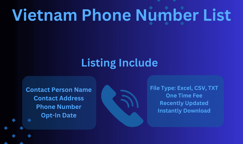 Vietnam phone number list