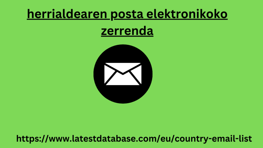 herrialdearen posta elektronikoko zerrenda