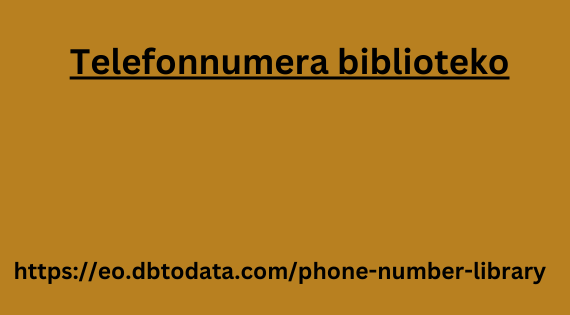 Telefonnumera biblioteko