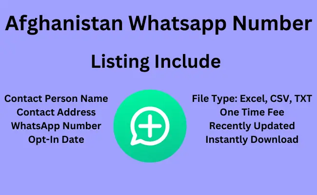 Afghanistan whatsapp number