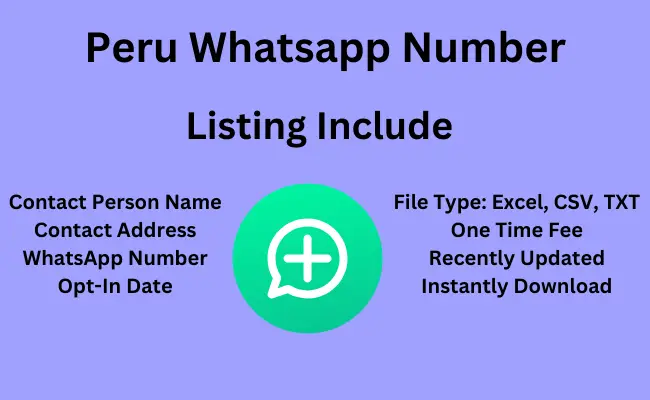 Peru whatsApp number