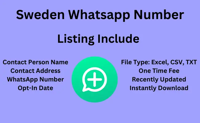 Sweden whatsApp number