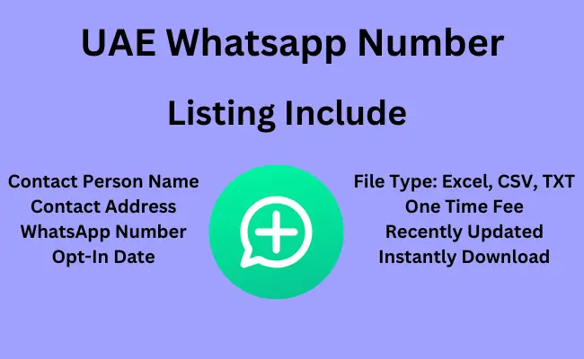 UAE whatsApp number